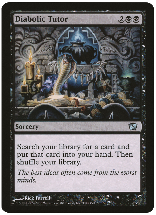 Diabolic Tutor (Oversized) [Eighth Edition Box Topper] - The Mythic Store | 24h Order Processing