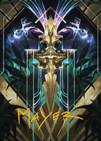 Halo Fountain Art Card (Gold-Stamped Signature) [Streets of New Capenna Art Series] - The Mythic Store | 24h Order Processing