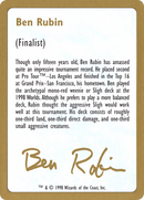 Ben Rubin Bio [World Championship Decks 1998] - The Mythic Store | 24h Order Processing