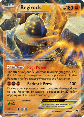 Regirock EX (43/124) [XY: Fates Collide] - The Mythic Store | 24h Order Processing