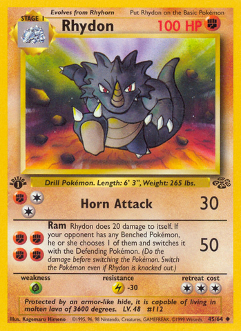 Rhydon (45/64) [Jungle 1st Edition] - The Mythic Store | 24h Order Processing