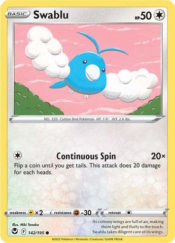 Swablu (142/195) [Sword & Shield: Silver Tempest] - The Mythic Store | 24h Order Processing