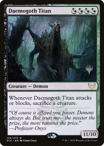 Daemogoth Titan (Promo Pack) [Strixhaven: School of Mages Promos] - The Mythic Store | 24h Order Processing