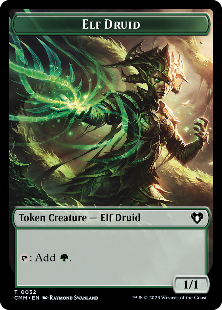 Elemental (0024) // Elf Druid Double-Sided Token [Commander Masters Tokens] - The Mythic Store | 24h Order Processing