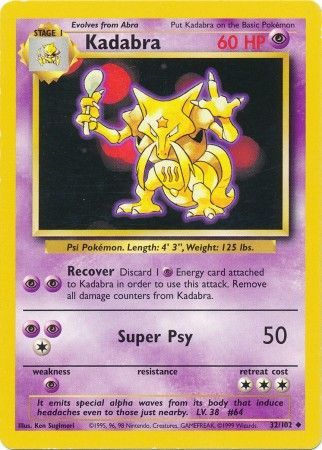Kadabra (32/102) [Base Set Unlimited] - The Mythic Store | 24h Order Processing