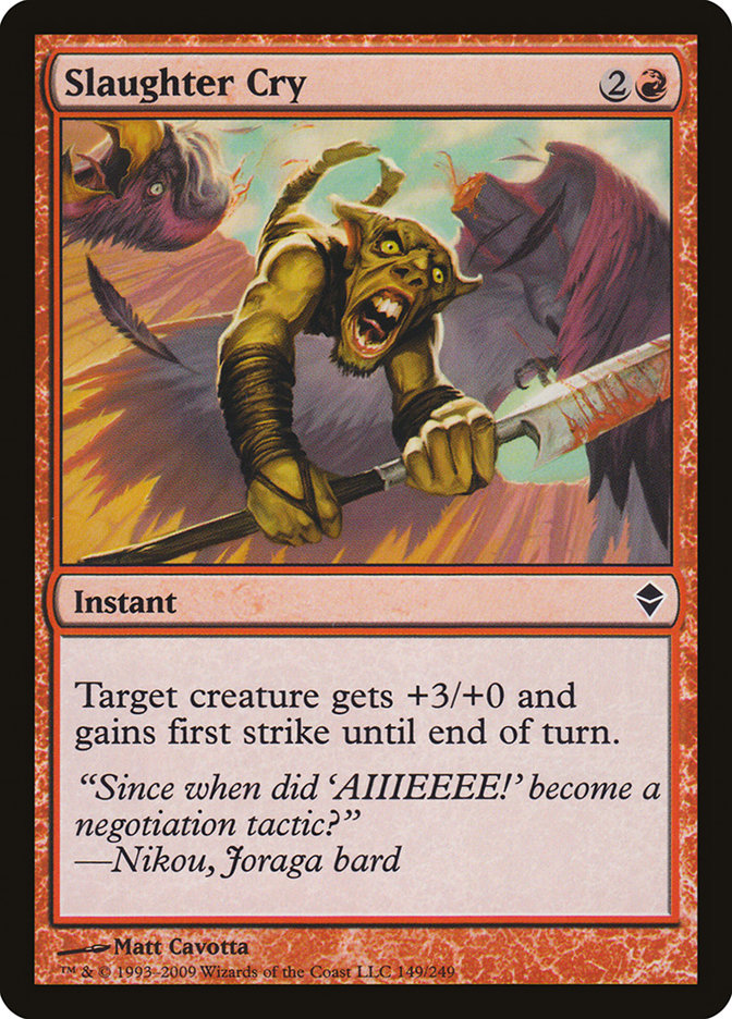 Slaughter Cry [Zendikar] - The Mythic Store | 24h Order Processing
