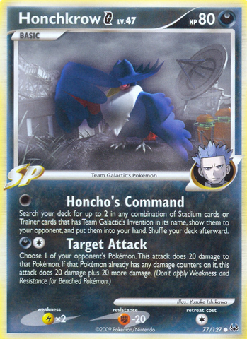 Honchkrow G (77/127) [Platinum: Base Set] - The Mythic Store | 24h Order Processing