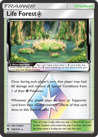 Life Forest (180/214) (Prism Star) [Sun & Moon: Lost Thunder] - The Mythic Store | 24h Order Processing