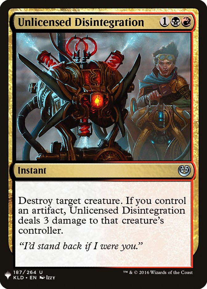 Unlicensed Disintegration [Mystery Booster] - The Mythic Store | 24h Order Processing