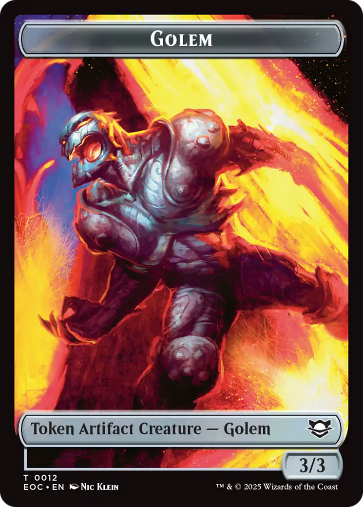 Golem (0012) // Golem (0014) Double-Sided Token [Edge of Eternities Commander Tokens] - The Mythic Store | 24h Order Processing