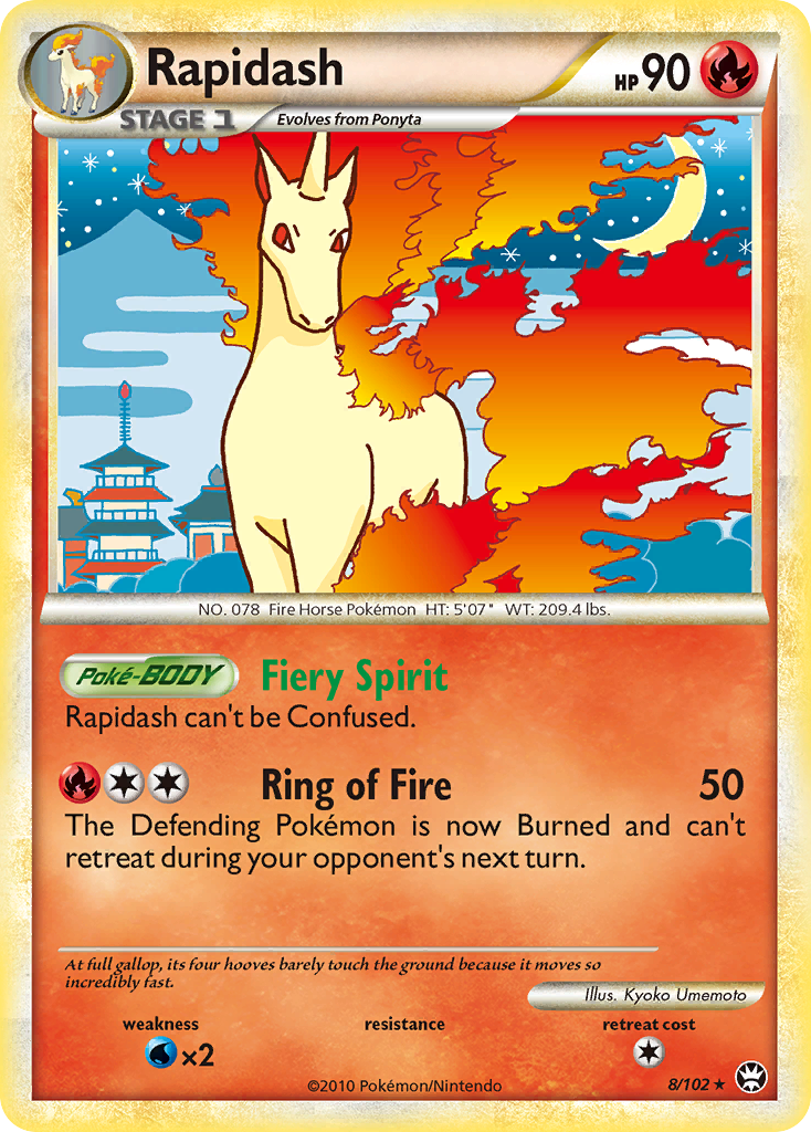 Rapidash (8/102) [HeartGold & SoulSilver: Triumphant] - The Mythic Store | 24h Order Processing