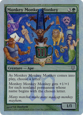 Monkey Monkey Monkey (Alternate Foil) [Unhinged] - The Mythic Store | 24h Order Processing