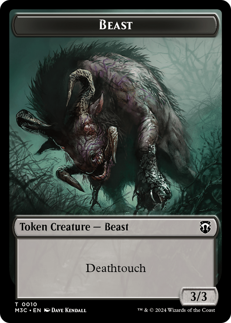 Beast (0010) // Shapeshifter (0008) Double-Sided Token [Modern Horizons 3 Commander Tokens] - The Mythic Store | 24h Order Processing