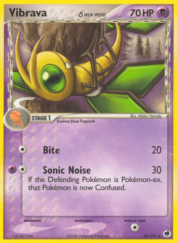 Vibrava (42/101) (Delta Species) [EX: Dragon Frontiers] - The Mythic Store | 24h Order Processing