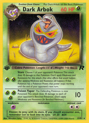 Dark Arbok (19/82) [Team Rocket 1st Edition] - The Mythic Store | 24h Order Processing