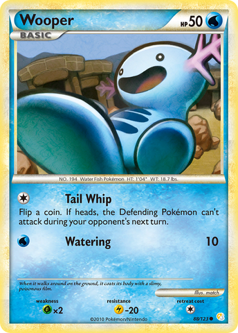 Wooper (88/123) [HeartGold & SoulSilver: Base Set] - The Mythic Store | 24h Order Processing
