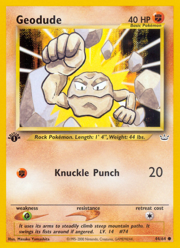 Geodude (44/64) [Neo Revelation 1st Edition] - The Mythic Store | 24h Order Processing