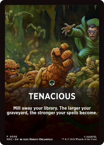 Tenacious Theme Card [Marvel Super Heroes Commander] - The Mythic Store | 24h Order Processing