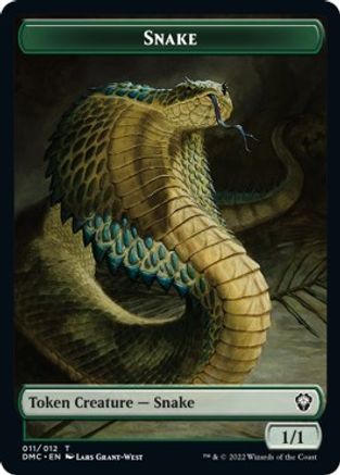 Snake // Hydra Double-Sided Token [Dominaria United Commander Tokens] - The Mythic Store | 24h Order Processing