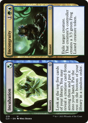 Incubation // Incongruity [Commander 2021] - The Mythic Store | 24h Order Processing