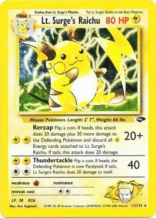 Lt. Surge's Raichu (11/132) [Gym Challenge Unlimited] - The Mythic Store | 24h Order Processing