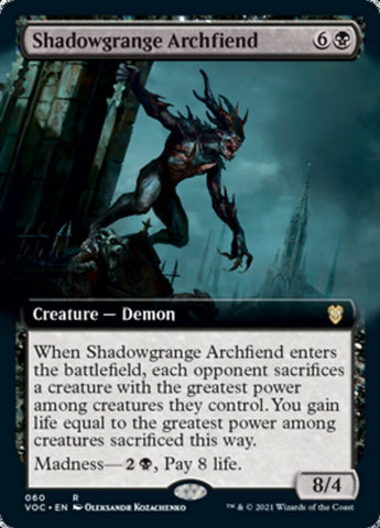 Shadowgrange Archfiend (Extended Art) [Innistrad: Crimson Vow Commander] - The Mythic Store | 24h Order Processing