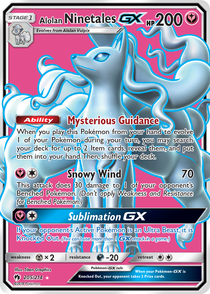 Alolan Ninetales GX (205/214) [Sun & Moon: Lost Thunder] - The Mythic Store | 24h Order Processing