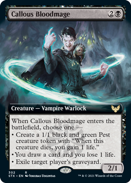 Callous Bloodmage (Extended Art) [Strixhaven: School of Mages] - The Mythic Store | 24h Order Processing
