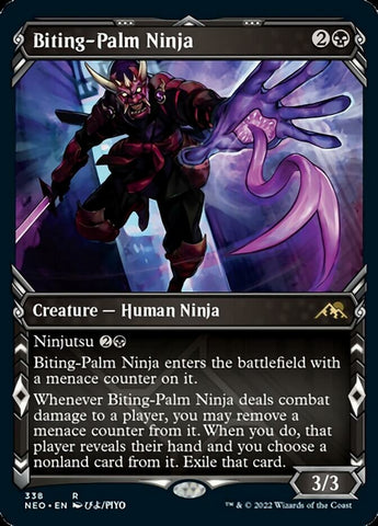 Biting-Palm Ninja (Showcase Ninja) [Kamigawa: Neon Dynasty] - The Mythic Store | 24h Order Processing