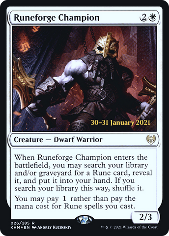 Runeforge Champion [Kaldheim Prerelease Promos] - The Mythic Store | 24h Order Processing