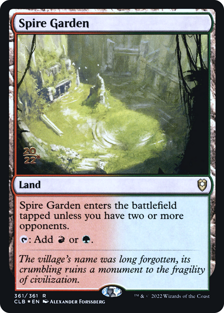 Spire Garden [Commander Legends: Battle for Baldur's Gate Prerelease Promos] - The Mythic Store | 24h Order Processing