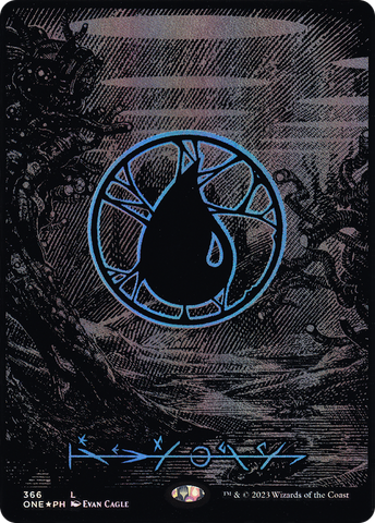 Island (366) (Oil Slick Raised Foil) [Phyrexia: All Will Be One] - The Mythic Store | 24h Order Processing