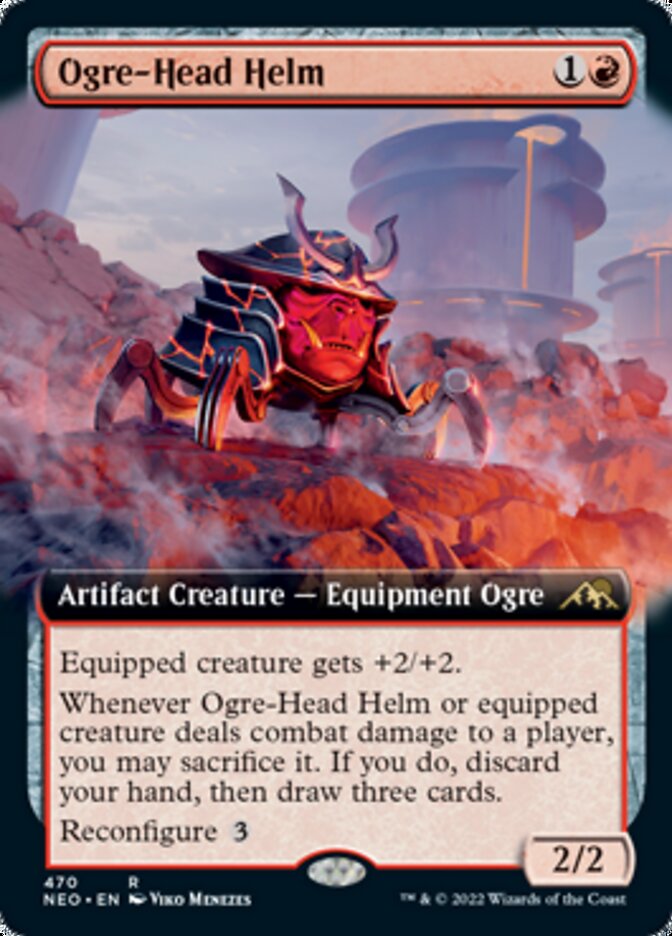 Ogre-Head Helm (Extended Art) [Kamigawa: Neon Dynasty] - The Mythic Store | 24h Order Processing