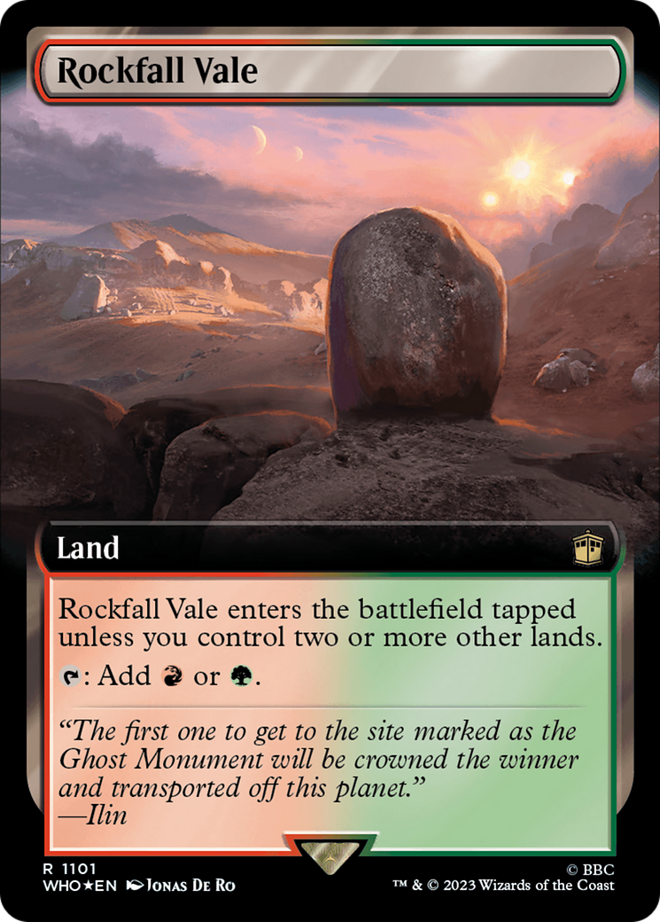 Rockfall Vale (Extended Art) (Surge Foil) [Doctor Who] - The Mythic Store | 24h Order Processing