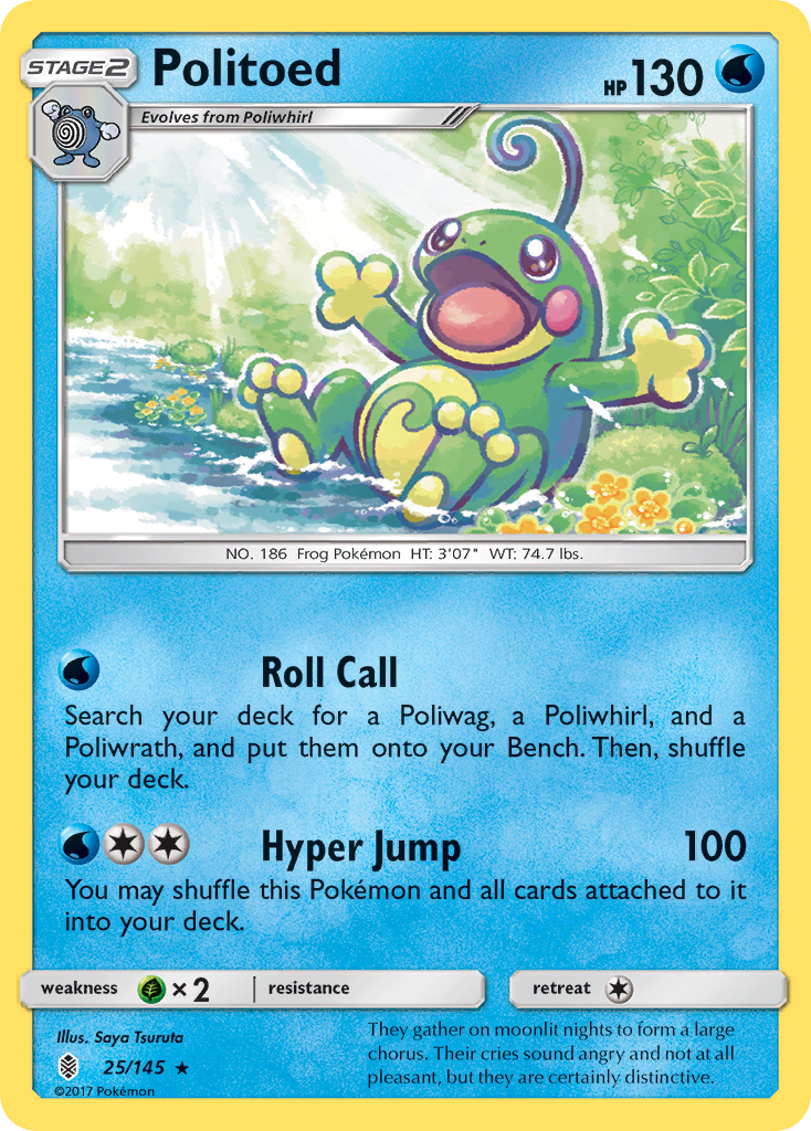 Politoed (25/145) [Sun & Moon: Guardians Rising] - The Mythic Store | 24h Order Processing