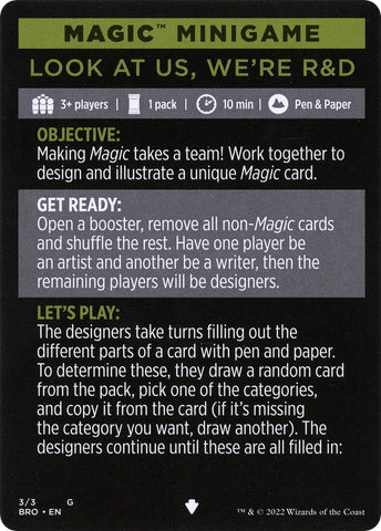 Look at Us, We're R&D (Magic Minigame) [The Brothers' War Minigame] - The Mythic Store | 24h Order Processing