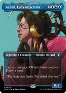 Azami, Lady of Scrolls (Borderless Profile) [Commander Masters] - The Mythic Store | 24h Order Processing
