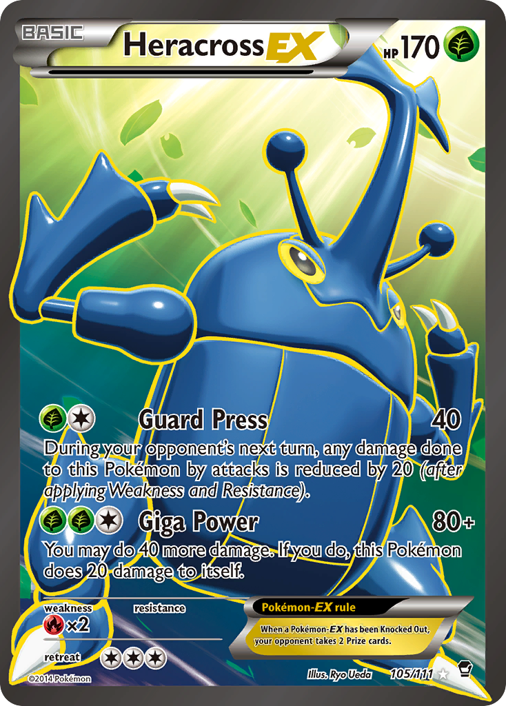 Heracross EX (105/111) [XY: Furious Fists] - The Mythic Store | 24h Order Processing