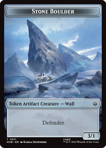 Stone Boulder // Bear Double-Sided Token [The Hobbit Tokens] - The Mythic Store | 24h Order Processing