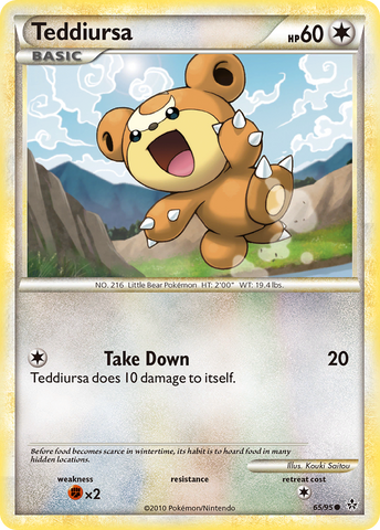 Teddiursa (65/95) [HeartGold & SoulSilver: Unleashed] - The Mythic Store | 24h Order Processing