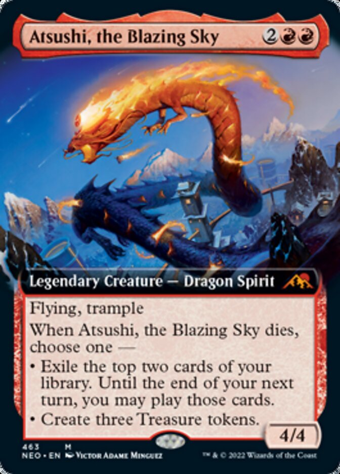 Atsushi, the Blazing Sky (Extended Art) [Kamigawa: Neon Dynasty] - The Mythic Store | 24h Order Processing