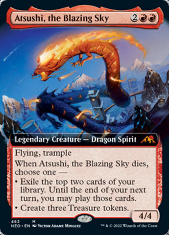 Atsushi, the Blazing Sky (Extended Art) [Kamigawa: Neon Dynasty] - The Mythic Store | 24h Order Processing