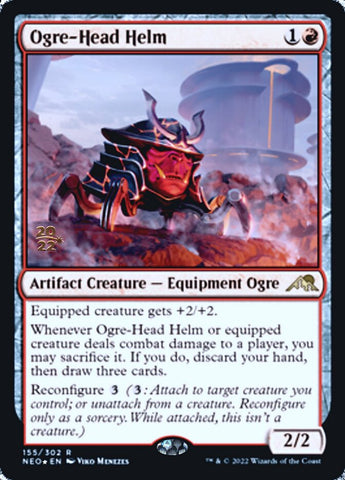 Ogre-Head Helm [Kamigawa: Neon Dynasty Prerelease Promos] - The Mythic Store | 24h Order Processing