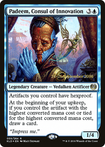Padeem, Consul of Innovation [Kaladesh Prerelease Promos] - The Mythic Store | 24h Order Processing