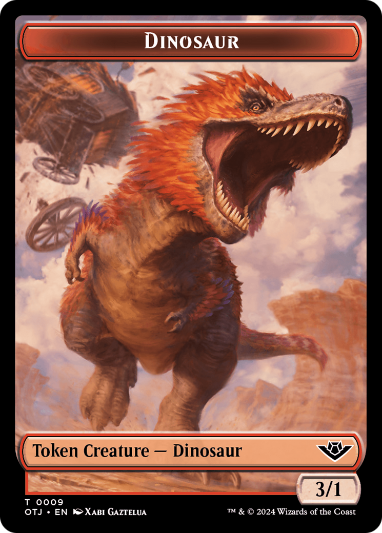 Mercenary // Dinosaur Double-Sided Token [Outlaws of Thunder Junction Tokens] - The Mythic Store | 24h Order Processing