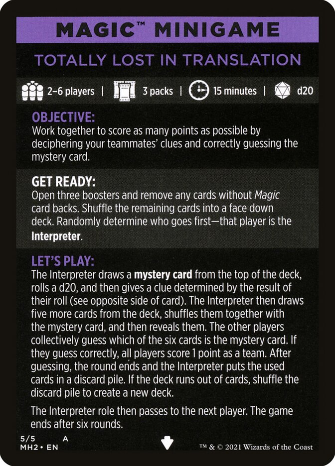 Totally Lost in Translation (Magic Minigame) [Modern Horizons 2 Minigame] - The Mythic Store | 24h Order Processing