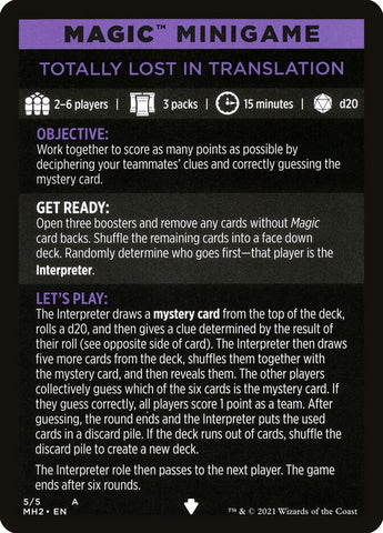Totally Lost in Translation (Magic Minigame) [Modern Horizons 2 Minigame] - The Mythic Store | 24h Order Processing