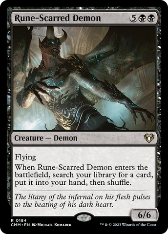 Rune-Scarred Demon [Commander Masters] - The Mythic Store | 24h Order Processing
