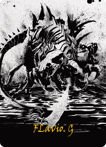 Karumonix, the Rat King Art Card (Gold-Stamped Signature) [Phyrexia: All Will Be One Art Series] - The Mythic Store | 24h Order Processing