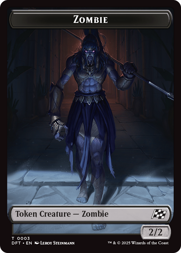 Zombie Warrior // Zombie (0003) Double-Sided Token [Aetherdrift Commander Tokens] - The Mythic Store | 24h Order Processing